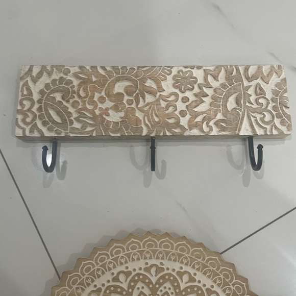 Boho Style Wall Home Decor Set - Cream and Brown - Picture 4 of 5